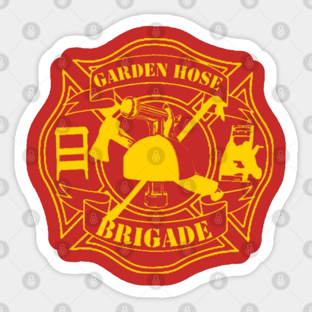 Papa Hash Apparel: Garden Hose Brigade maltese Sticker by Papa Hash's House of Art